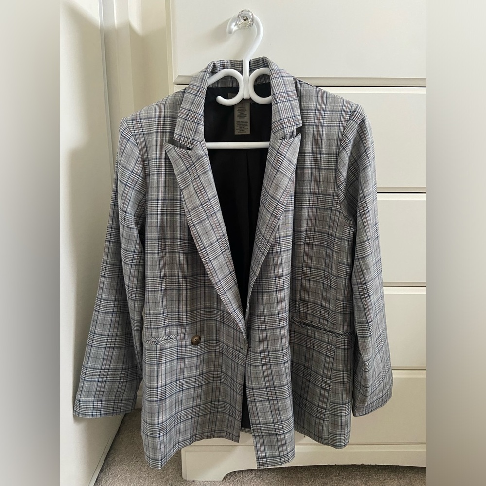 GUESS MARCIANO women's double breasted grey blazer